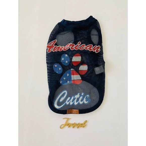 American Flag Dog Shirt - 4th of July Small Dog Clothes for Dogs, Independence D - Picture 1 of 4